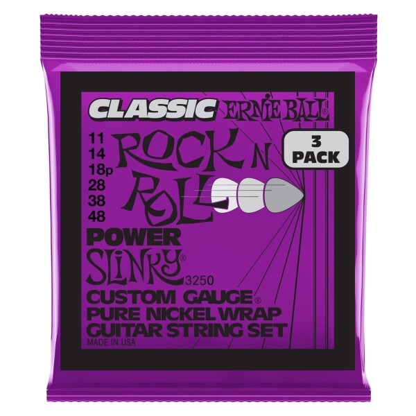 Ernie Ball 3250 Pure Nickel Power Slinky 3-Pack