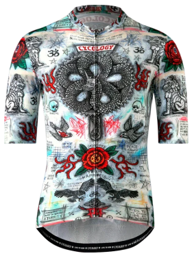 Cyklodres Temple, men, krátký rukáv (Motiv Temple, velikost 3XL)