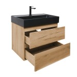 Koupelnová skříňka 2 zásuvková s umyvadlem SAT B-Way 79x50x45 cm dub mat BWAY280OAKU2B2B BWAY280OAKU2B2B