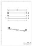 NOVASERVIS - Dvojitý držák ručníků 650 mm Metalia 12 chrom 0225,0