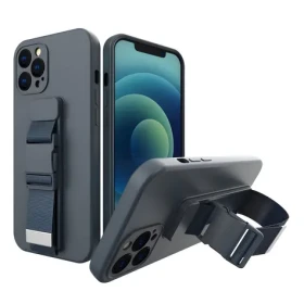 Hurtel Gelové pouzdro s řetízkem pro Xiaomi Poco X3 NFC tmavě modrá / Pouzdro / Řetízkový popruh