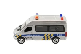 RAPPA Auto policie kovové 15cm na baterie se světlem se zvukem