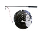 Lampion duch Halloween koule 25 cm se svítící hůlkou 39 cm