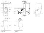 VILLEROY & BOCH - O.novo WC kombi mísa, zadní odpad, DirectFlush, CeramicPlus, alpská bílá 5661R0R1