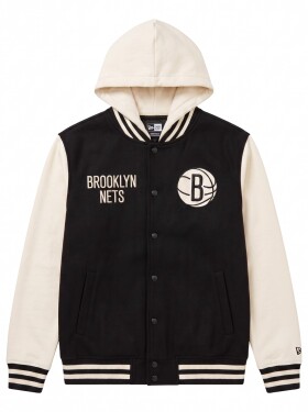 New Era Pánská bunda Brooklyn Nets NBA Letterman Hooded Velikost: XL