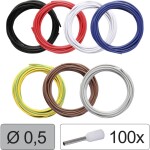 Quadrios 25CW113 Jednotlivá žíla, LiFY, 0.5 mm², černá, červená, bílá, modrá, žlutozelená, hnědá, šedá, 1 sada
