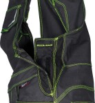 Pracovní kalhoty COFRA VISEU s laclem Barva: Černá/ Červená, Velikost: 48 (V484_0_05_48)