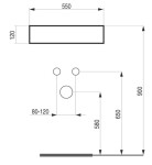 HOPA - Umyvadlo OBLIQUE 55 × 39 × 12 cm - na desku OLKLT2243