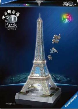 3D Puzzle Iconics: Eiffelova věž (Noční edice) 216 dílků