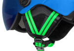 Etape dětská lyžařská přilba RIDER PRO LIGHT, modrá/zelená mat (technologie In-mold, velikost S (53-55cm))