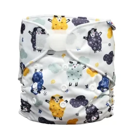 GaGa's Látková plena AIO Ovečky na suchý zip (8594197442252)