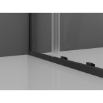 MEXEN - Exo čtvercový posuvný sprchový kout 95 x 95, transparent, černá 8111-095-095-70-00