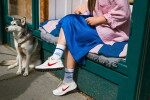 Bella Rose Ponožky Psí máma velikost M (40-43), bílá barva, textil