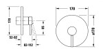 DURAVIT - Circle Sprchová baterie pod omítku, chrom CE4210010010
