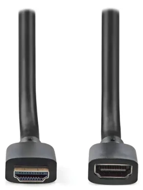 Nedis Ultra High Speed HDMI prodlužovací 1 m černá / Kabel HDMI / 8K 60Hz / 48 Gbps / Ethernet / zlacené konektory (CVGB35090BK10)