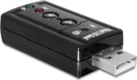 DeLock Externí zvuková karta USB 2.0 A - 2x 3.5mm jack černá (63926)