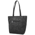 Trendy dámská koženková kabelka na rameno Faidra, černá