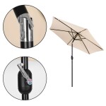 Zahradní slunečník 270 cm s naklápěním béžová