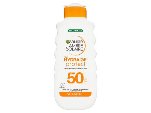 Garnier Ambre Solaire Hydra24 h Protect Ochranné opalovací mléko SPF 50, 175 ml