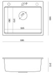 Quadron - Granitový dřez KURT 110 WORKSTATION Grey Metallic ZLE-09004