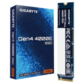 GIGABYTE Gen4 4000E SSD 250GB / M.2 2280 Gen 4 / R: 3500 MBps / W: 1800 MBps / MTBF: 1.5mh / 3y (G440E250G)