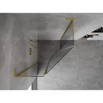 MEXEN/S - Mist L sprchový kout pětiboký křídlový 90 x 90, transparent, zlato kartáčovaná 8A8L-090-090-55-00