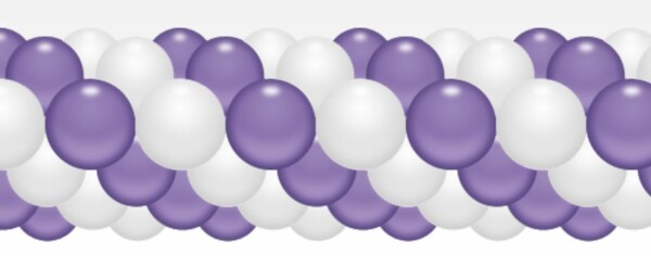 Balónková girlanda levandulovo-bílá 3 m balonky.cz Balónková girlanda levandulovo-bílá 3 m balonky.cz