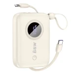 Dudao K14 10000mAh béžová / Powerbanka / s kabelem USB-C / Lightning (156617)
