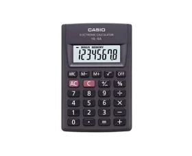 Casio HL-4A-B černá / Kalkulačka / kapesní / 8místný displej / výpočet procent a odmocniny (HL-4A BOX)