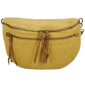 Trendy dámská textilní ledvinka Lena, žlutá