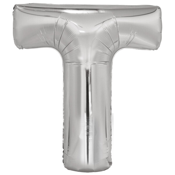 Písmeno T stříbrné foliový balónek 86 cm Amscan Písmeno T stříbrné foliový balónek 86 cm Amscan