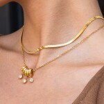 ELENYS Aura – pozlacený náhrdelník 18K žluté zlato Délka náhrdelníku: 40+5 cm / max. 45 cm