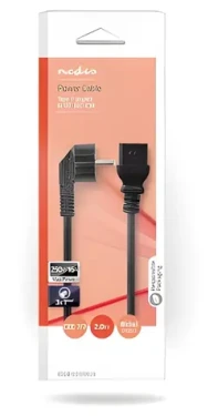 Nedis Napájecí kabel Schuko - IEC-320-C19 černá / Napájecí kabel / 10 A / úhlový - přímý / 2 m (CEGB10300BK20)