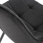 Jídelní židle, černá, látka, HC-T1130 BK2