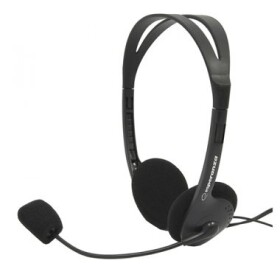 Esperanza EH102 Scherzo černá / stereo sluchátka s mikrofonem / 3.5 mm jack / ovládání hlasitosti / 2.5 m (EH102)