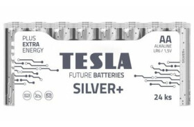 TESLA SILVER+ alkalická tužková baterie AA (LR06) 24 ks / fólie (1099137213)