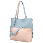 Módní koženkový set kabelek Maricela, světle modrý