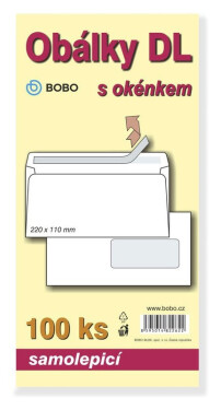 Obálky DL samolepicí s okénkem (bal. 100ks)