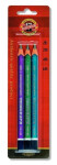 Koh-i-noor tužka trojhranná grafitová silná 2B,4B,6B set 3 ks metalické barvě