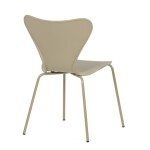 Židle jídelní, cappucino plast, čtyřnohá kovová podnož