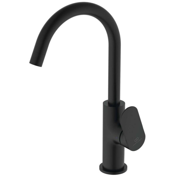 IDEAL STANDARD - Ceralife O Umyvadlová baterie s otočným výtokem a výpustí Click-Clack, hedvábná černá BE016XG