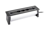 Versalogic VersaTurn 3x 230V, 2x USB A/C 5V, černé sklo (468929)