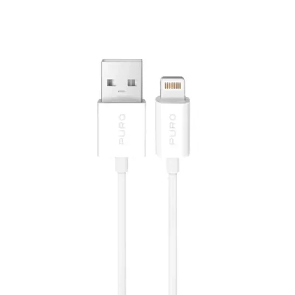 Puro TPE bílá / Datový kabel USB-A - Lightning / 12 W / 3 m