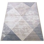 DumDekorace Béžový koberec s moderním geometrickým vzorem