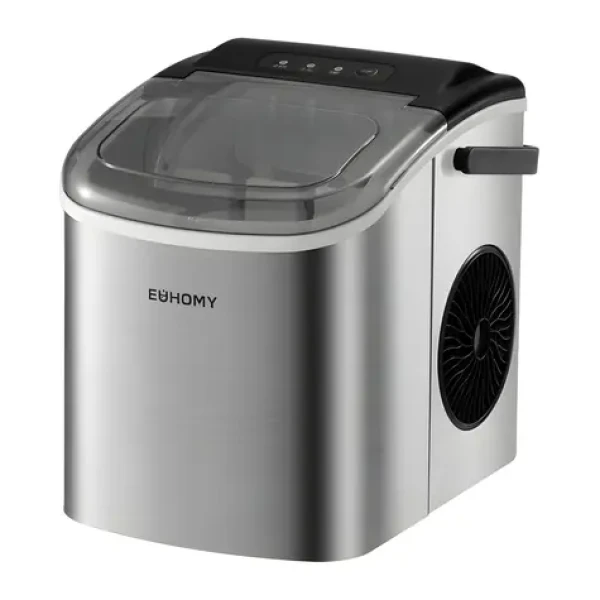 Euhomy IM001 stříbrná / Výrobník kostek ledu / 1,2 l / 12 kg za 24 h / samočisticí funkce (IM001-BSI)