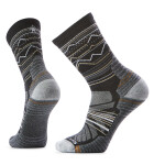 Unisex merino turistické ponožky SMARTWOOL Hike Light Cushion Mountain Range Crew S, Charcoal/Light Gray velikost: 42-45 (L)