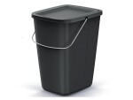 Koš odpadkový COMPACTA Q FLAP BASIC černý 9l - rozbaleno - neobsahuje víko