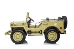Mamido Dětský elektrický Jeep Willys 24V 4x4 třímístný béžový