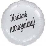 Balónek fóliový kruh bílý Krásné narozeniny! balonky.cz Balónek fóliový kruh bílý Krásné narozeniny! balonky.cz