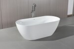 Erga Kaia, volně stojící vana 170x75 cm + odtoková zátka, bílá lesklá, ERG-Kaia-170075-WH-WH ERG-KAIA-170075-WH-WH